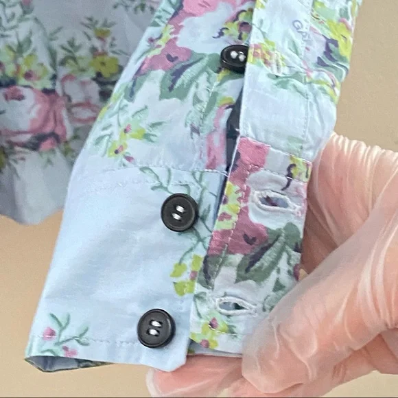 NWT: GANNI | Floral Puff Sleeve Top - Picture 4 of 13